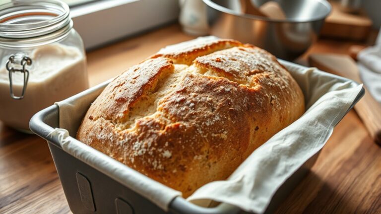 baking sourdough in loaf