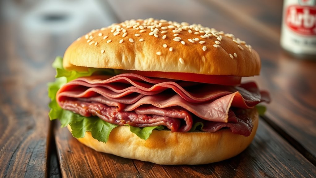 calorie content of roast beef