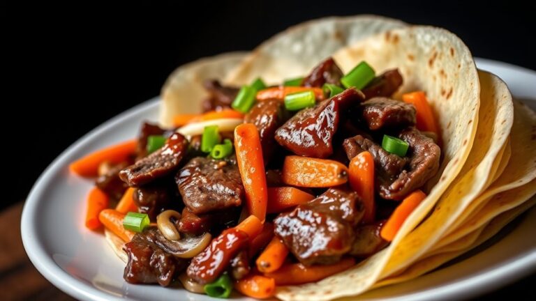 chinese style beef pancakes