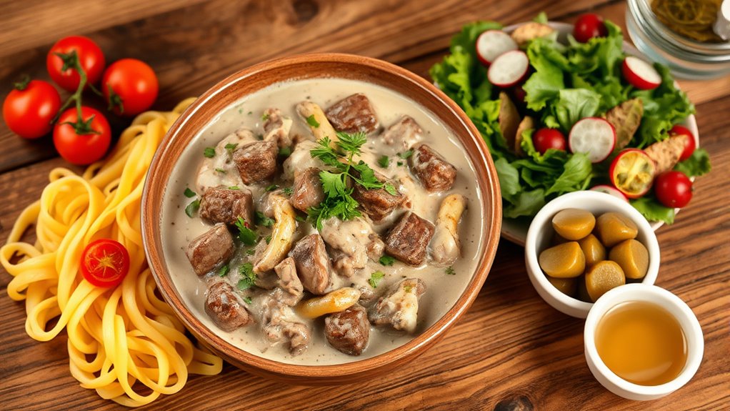 complementary sides enhance flavor