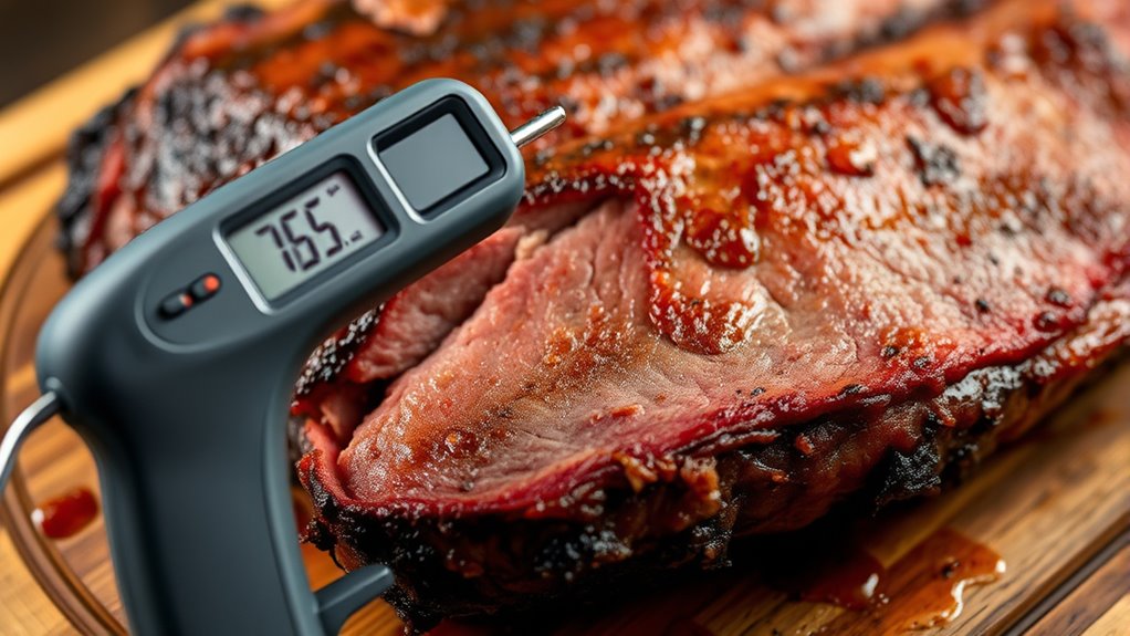 ideal brisket temperature range
