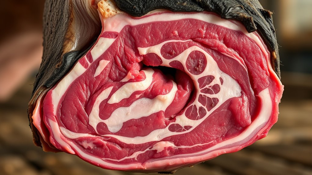 leg muscle with marrow