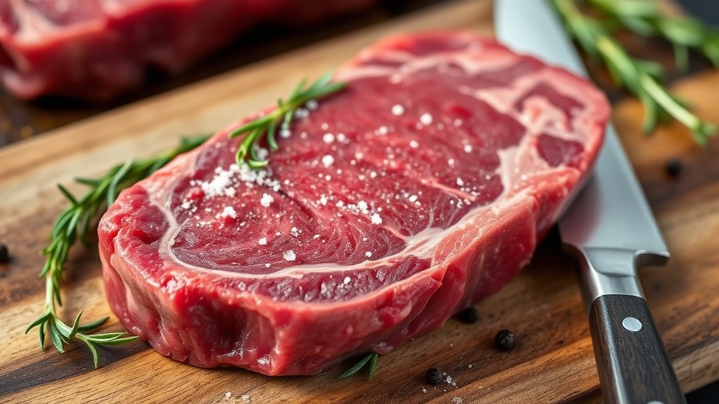 room temperature seasoned beef