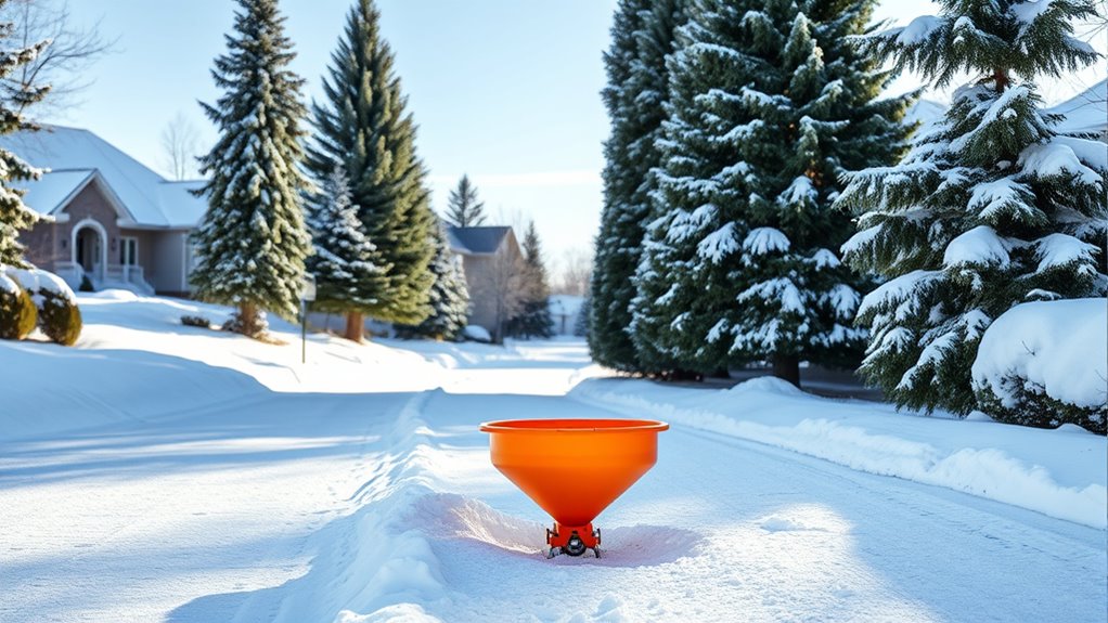 salt driveway before snow