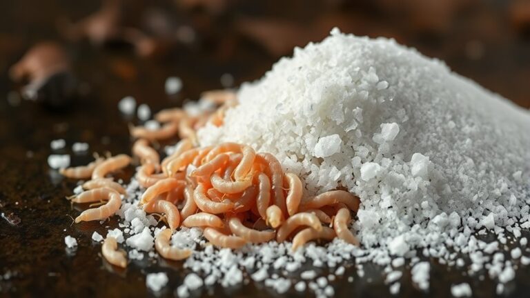 salt kills maggots effectively