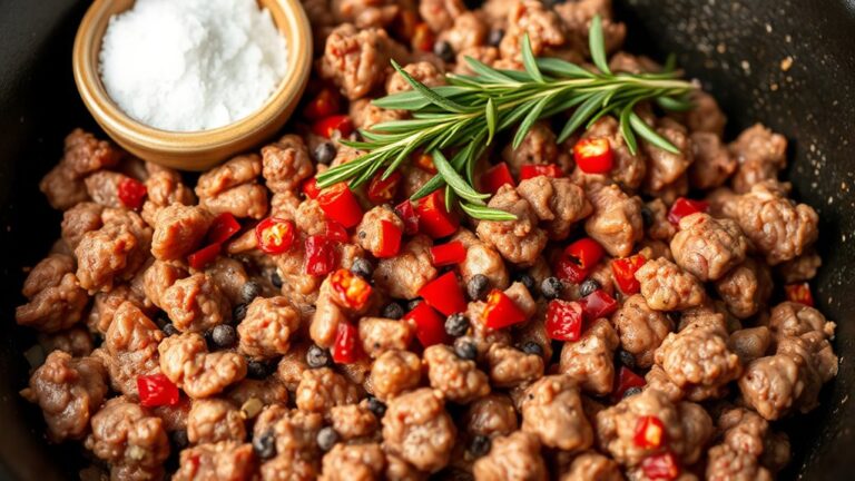 seasoned ground beef for breakfast