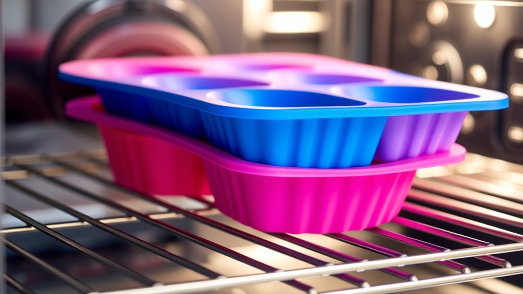 use silicone muffin pans safely